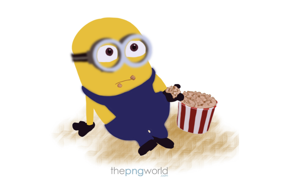 Minion Image in Cinema Hall with Popcorn minion,cartoon,image,pic,images,drawing,minions,happy birthday,cake,cute,little,funny,popcorn,movie,imagen,friendship,para,dibujos,animados,paso,imagens,dos,png